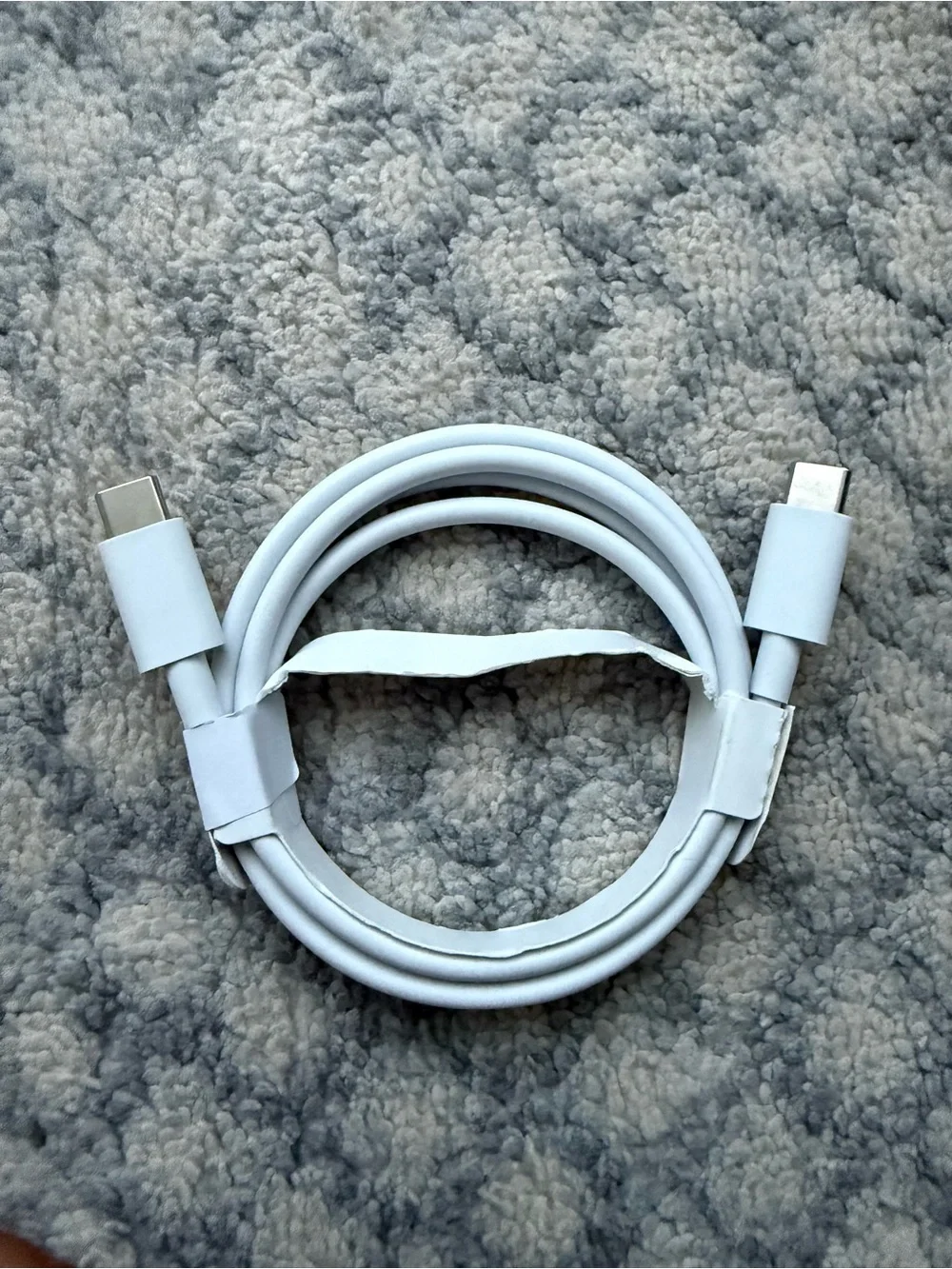 White USB-C to USB-C Charging Cable